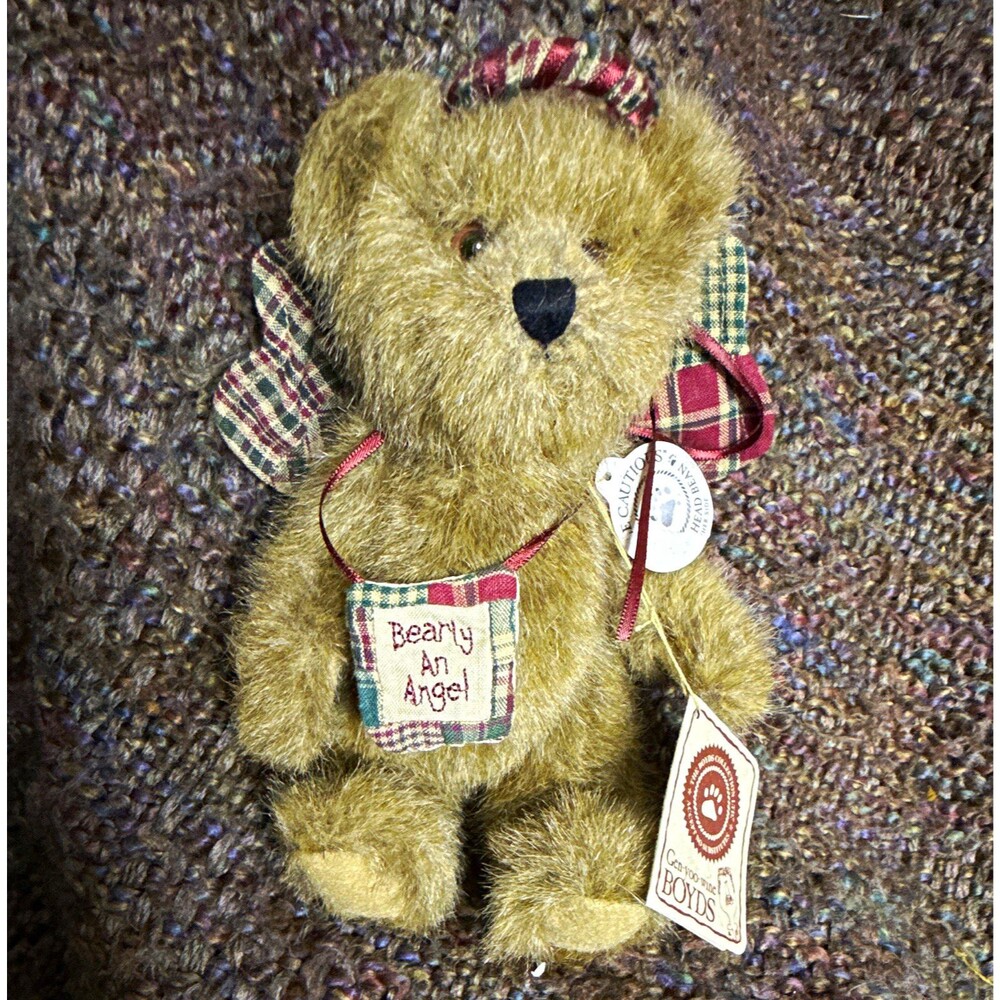 Vintage 2001 Boyds Bears "Rascal" Plush Angel Teddy Bear - T.J.'s Best Dressed